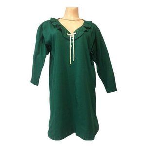 Vintage Cottage Core Cotton Ruffles Nightgown M/L